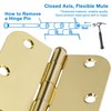 Rounded Door Hinges 3-1/2" x 3.5 inch, 5/8 Radius, Polished