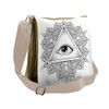 Ambesonne Eye Messenger Bag, Vintage Tattoo Boho Triangle, Unisex Cross-body