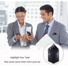 ONLVAN Pocket Square Holder Leather Slim Pocket Square Holder for