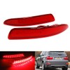 2x Red Lens Rear Bumper Reflector LED Fog Tail Stop