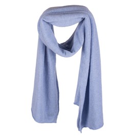 Love Cashmere Women's 100% Cashmere Wrap Scarf - Sky Blue - hand made in Scotland RRP $350