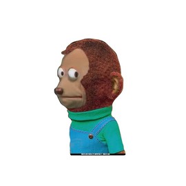 12" Perforated Ride-A-Long See-Thru Window Decal attaches to Rear Side car Window. Made in USA. (Side Eye Monkey)