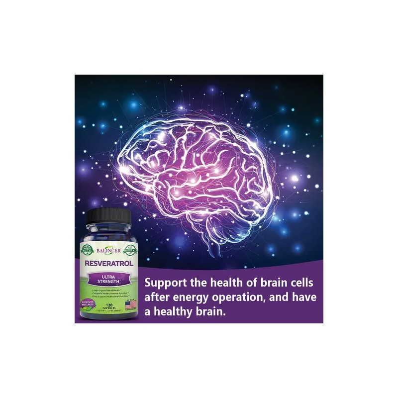 Resveratrol 1000 Mg Balincer 120 Cápsulas