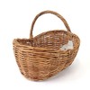 Boat basket with natural leather with nice flavor, Small Size
