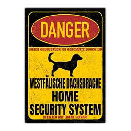 Westfälische Dachsbracke Sign Danger Security System Door Sign Dog Sign Warning Sign Dog Hunting