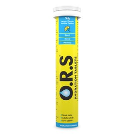 O.R.S Hydration Tablets with Electrolytes, Vegan, Gluten and Lactose Free Formula – Soluble Sports Hydration Tablets with Natural Lemon Flavour, 24 Tablets