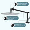 iFealClear Adjustable Shower Head Extension Arm, 16" Brass Shower Head