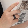 TUNGSTORY Black Tungsten Carbide Ring Inlaid with Blue Carbon Fiber