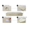 39.4" Folding Under Bed Storage Organizer Baskets for Closet, Bedding,Beige