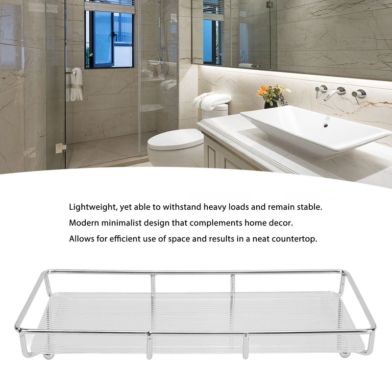 Bathroom Countertop Tray Stainless Steel Acrylic Modern Minimalist Design Space