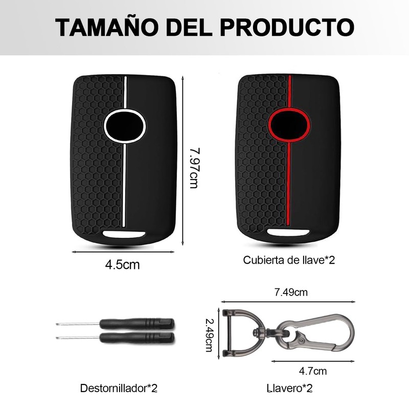 HHMIDS 2Pcs Funda de Silicona para Llave, Fundas de Goma