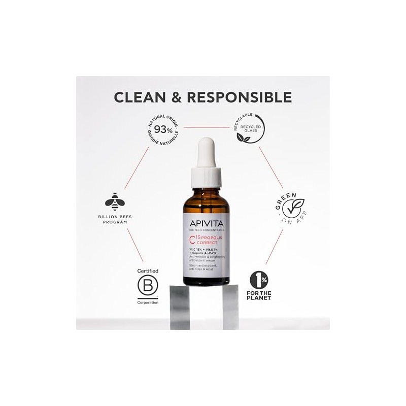 APIVITA Bee Tech Sérum C15 Propolis Correct – Sérum Antiedad