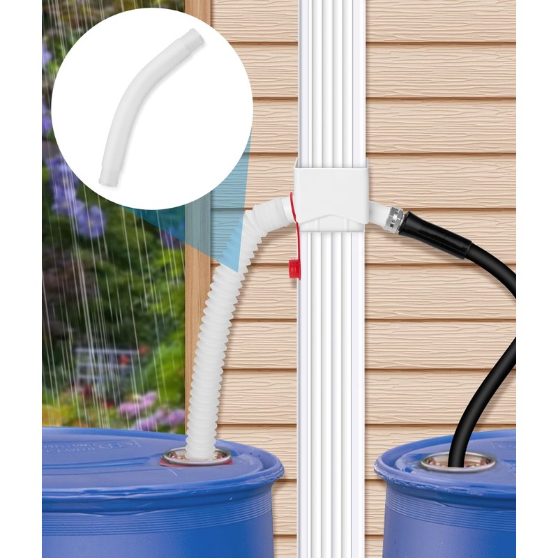 WADEO Rain Barrel Hose Connector, Compatible with Downspout Diverters(1.25'' Outlet