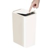 10L Slim Bathroom Trash Can with Press Top Lid, Black