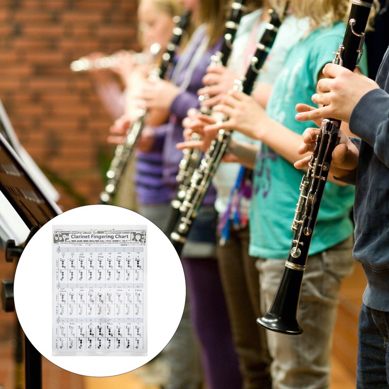 Clarinet Fingering Chart Clarionet Chords Poster Training Chart Musical Instrument
