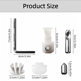 1 Pair Toilet Fixing Kit Universal Back to Wall Toilet Fixing Bolts Kits for Wall Hung Toilet, Toilet Lid Screws Top Fixing Hinges Bathroom Repair Fixings Bracket and Screws for Floor Bathroom Toilet
