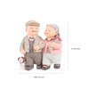 Veemoon Elderly Decorative Statue Resin Grandparents Statue Grandma Grandpa Statue
