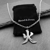 Wchama Fire Kanji Elements Necklaces for Japanese Stainless Steel Pendant