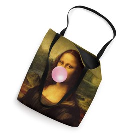 Enjoy Wear Sarcastic French Mona Lisa Chewing Bubble Gum Fun Tote Bag