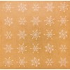 500 Kraft Snowflake Christmas Stickers - 4cm Round - Craft,
