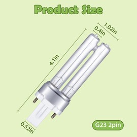 LB4000 Bulb Compatible with Germ Guardian LB4000 Air Purifier,Replace AC4850, AC4825, AC4850PT, AC4900CA, AC5300B, AC5350B, AC5350，AC4900，AC4300BPTCA（2 Pack ）