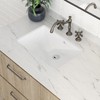 SmartSylva 21" Rectangular Undermount Bathroom Sink, Porcelain Ceramic Lavatory Vanity