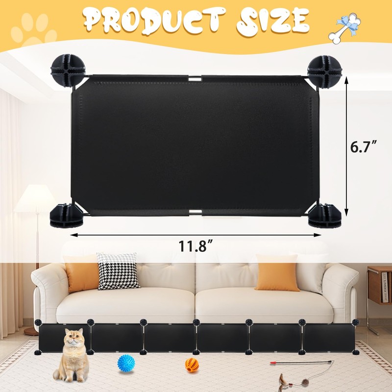 Under Bed Blocker for Pets 6.7" Height 83" Length in