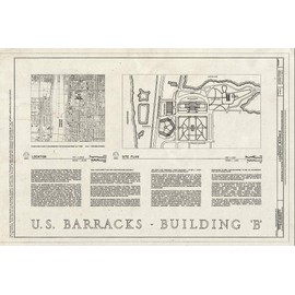 Historic Pictoric : Blueprint HABS LA,17-BATRO,8B- (Sheet 1 of 7) - U.S. Barracks, Building B, Riverside Mall at Spanish Town Road, Baton Rouge, East Baton Rouge Parish, LA 12in x 08in