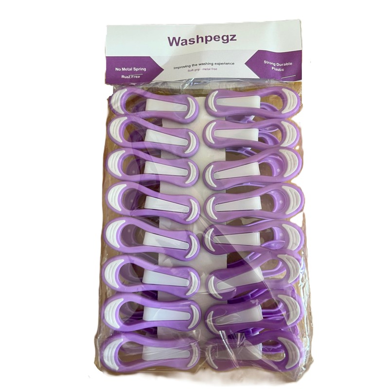 Washpegz - Clothes Pegs for Washing Line – Soft Grip