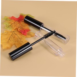 Ipetboom 16pcs Empty Eyelash Tube Wands Funnels Pipets Black Silver Mascara Containers for Eyelash Cream Travel-friendly Design for Easy Use