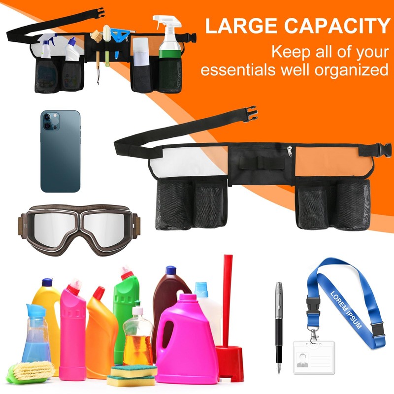 Tool Belt, Cleaning Apron for Cleaning Supplies, Tool Apron for