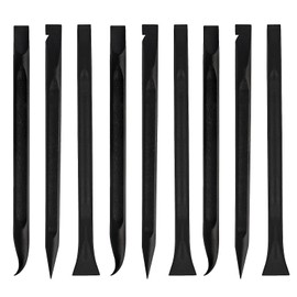 9 Pieces Plastic Scraper Tool Non Scratch, Car Detailing, Super Scraper Non Scratch Nylon, Cleaning Scraper Tool Non Scratch, for Tight Spaces, Kitchen, Stickers, Labels, Oil Stains, Food(Black)