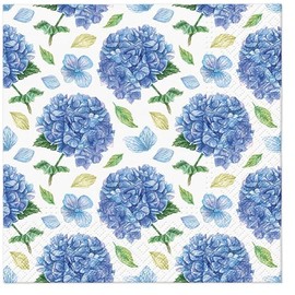 Blue Hydrangea Napkins HYDRANGEA PATTERN 40pcs Lunch Napkins, Mother’s Day Napkins, Decoupage Paper Napkins, Disposable Napkins Decorative, Wildflower Napkins