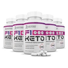 (5 Pack) F1 Keto Pills 1275MG New & Improved Formula Contains Apple Cider Vinegar Extra Virgin Olive Oil Powder Green Tea Leaf 300 Capsules
