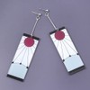 KitsKap Tanjiro Earrings Hanafuda Tanjiro Cosplay Earrings Anime Jewelry Accessories