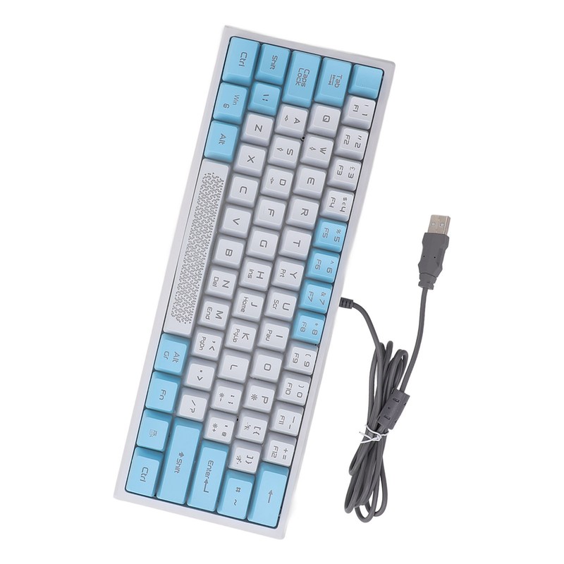 Wired RGB Keyboard Sensitive Operation Quick Response 62 Key White