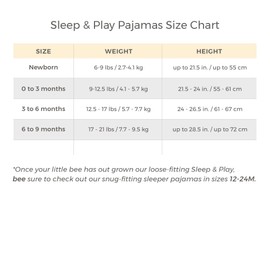 Burt's Bees - Pijama para dormir y jugar, 100% algodón orgánico, mameluco de una pieza con cierre frontal, Thankful, Recién nacido