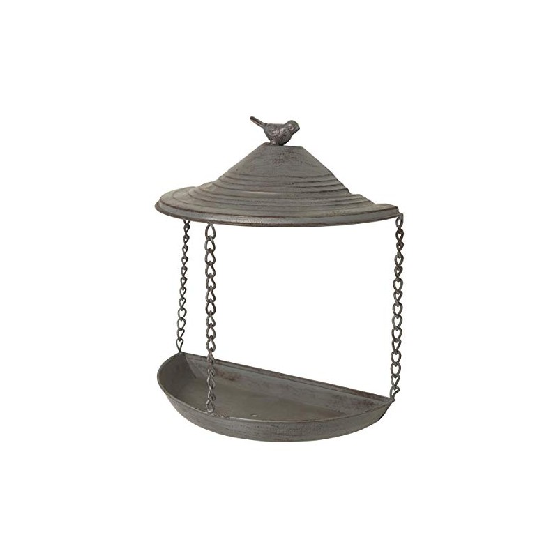 TRIXIE 55513 Wall Mounted Metal Bird Bath 400ml/22×25×11cm Grey