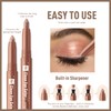 Wugbc 2 Colors Eyeshadow Stick Shimmer Glitter Eye Shadow Pencil