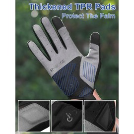 INBIKE Cycling Gloves MTB Mountain Bike Gloves Long Finger Men's Touchscreen Non-Slip Shockproof Elastic Reflective Breathable Cycling Multifunctional IHC406 Black L