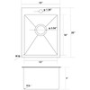 VALISY 15x20 Inch Bar Sink Drop In, Topmount Small 16
