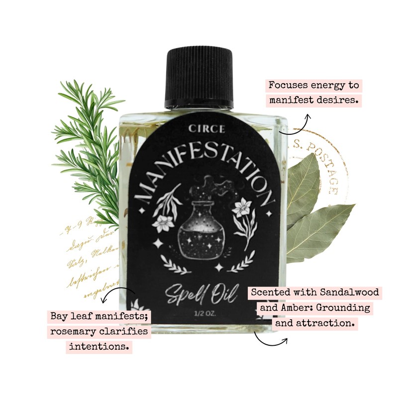 CIRCE Manifestation Spell Oil - Focus Intentions & Support Goals