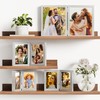 decorUhome Double 8x10 Picture Frame Vertical, Engineered Wood Bifold Photo