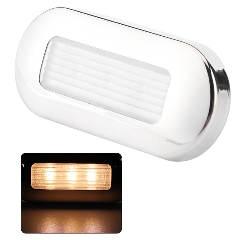 12V DC LED Walkway Courtesy Light Oval Shape 3 Lamp