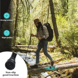 Unbranded 2pcs Rubber Cane Tips 3/4 Inch Heavy Duty Walking Cane Tips Black Sturdy Durable