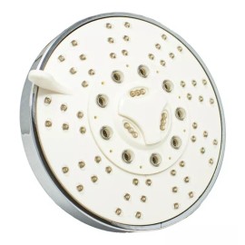 Rugo Regadera Redonda Tipo Lluvia Ducha Regulable 5 Modos Rugo Acabado Cromado Color Plateado