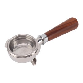 58mm Coffee Portafilter 2 Spout Fine Mesh Stainless Steel Wooden Grip Detachable Coffee Machine Accessory for NOWWA A1 Siam Rosewood