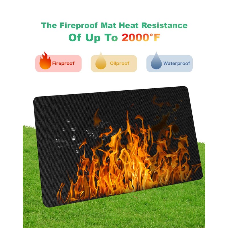 TAOMAND Large 70 x 48 inches Under Grill Mats for