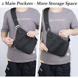 Bolso De Hombro De Viaje Personal, Bolso Cruzado Antirrobo Con Múltiples Bolsillos, Bolso Cruzado Ligero Para Deportes De Viaje Al Aire Libre Para Hombres Y Mujeres (negro-03)