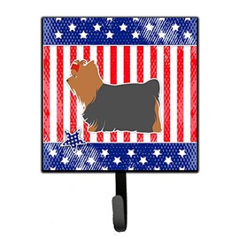 Caroline's Treasures BB3334SH4 USA Patriotic Yorkshire Terrier Yorkie Leash or Key Holder, 7Hx4.25W, Multicolor